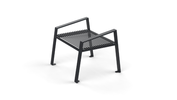 carbon steel metal bench without backrest