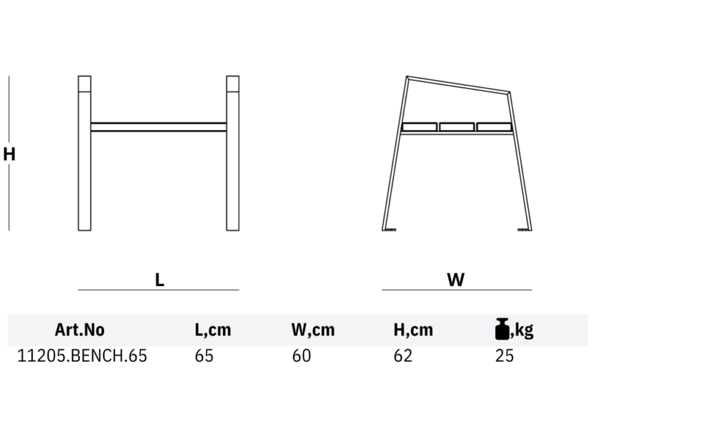 11205 bench 65 dimensions park bench dimensions