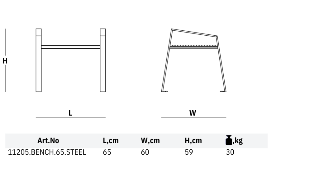 11205 bench 65 steel dimensions carbon steel street bench