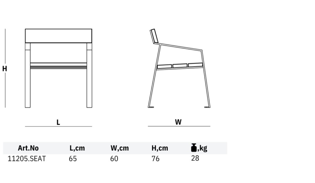 11205 seat dimensions seating bench from wood and metal