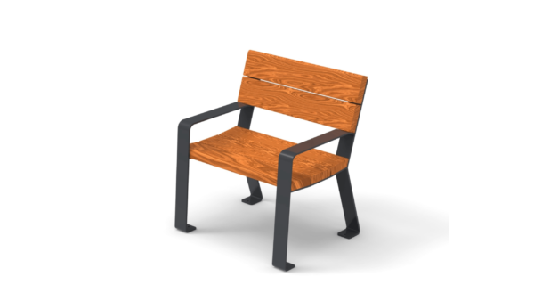 metal wood outdoor chair