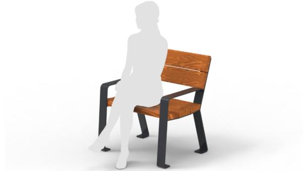 outdoor chair with a human silhouette