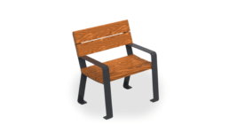 seating benches with a backrest