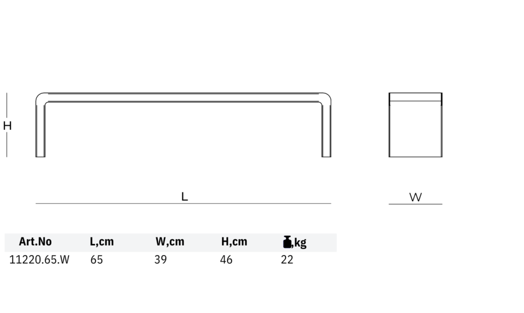 11220 65 w metal bench seat dimensions