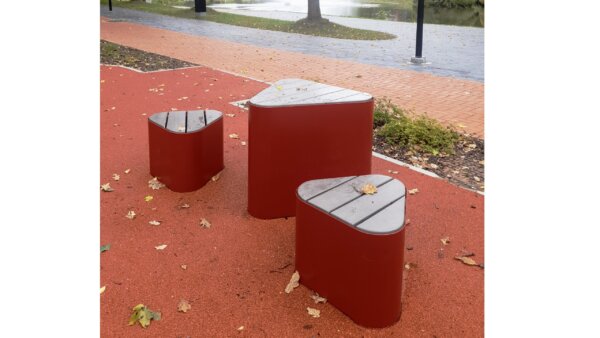 picnic table with benches in the park