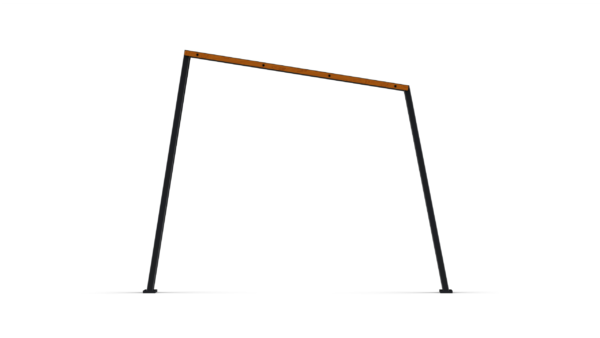 minimalist design bike rack from steel and wood