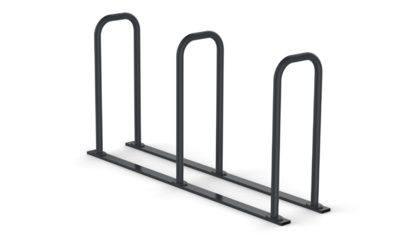 block of 3 racks velo stand with metal slide