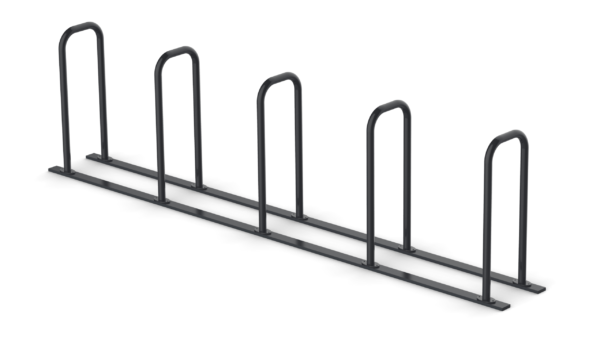 block of 5 racks velo stand with metal slide