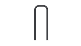 curved shaped bike rack from steel