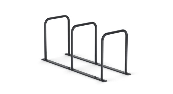 Block of 3 racks velo stand with metal slide