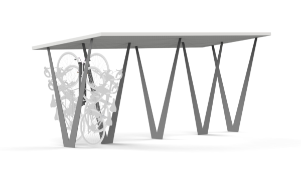 cycle shelter with bicycle silhouette