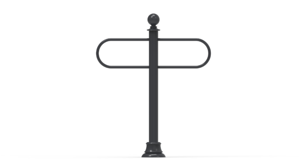 Double sided bike rack from steel