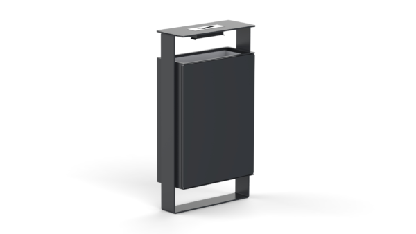 Free standing outdoor trash bin