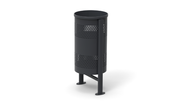 outdoor garbage can from metal