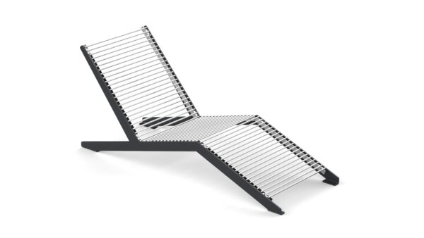 sun lounger from stainless steel