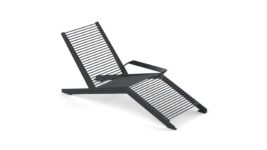 Minimalist style outdoor lounger from steel