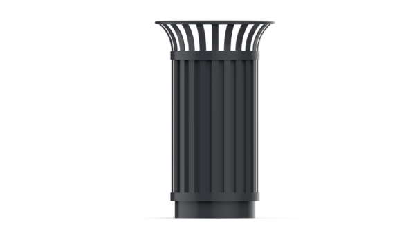 outdoor steel waste bin