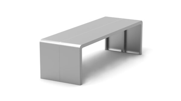 Minimalistic look steel outdoor table