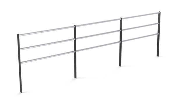 pedestrian walkway barrier from steel