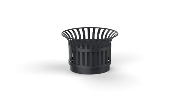 outdoor planter from steel round curved shaped