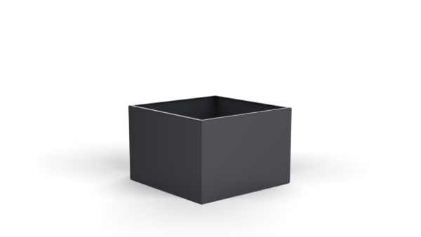 square shaped planter from steel