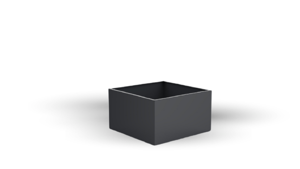 square shaped outdoor planter from steel