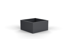 small square shaped flower planter from steel