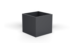 square shaped planter from steel