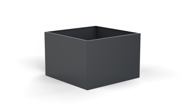 Square shaped planter from steel