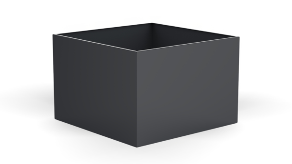 Square shaped planter from steel