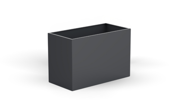 rectangular shaped planter from steel