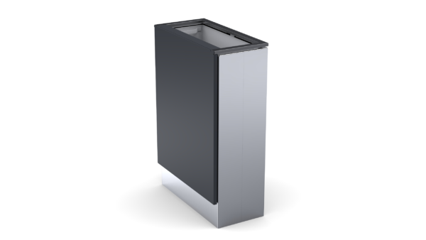 outdoor recycling bin with stainless steel frame