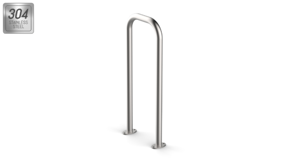 curved shaped stainless steel bike rack