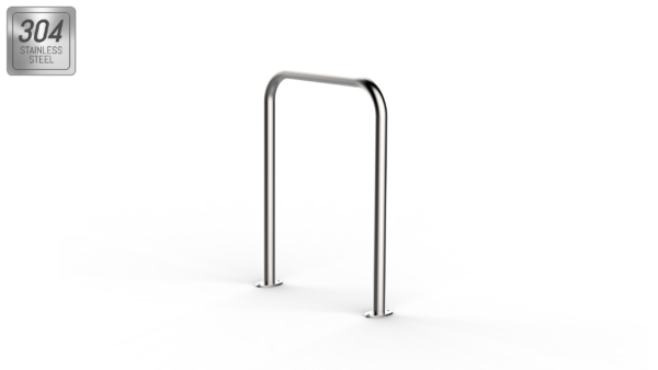 curved shaped stainless steel bike rack