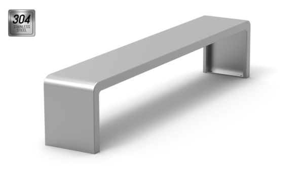 stainless steel outdoor bench without backrest