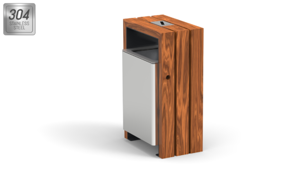 lockable stainless steel waste bin