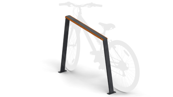 velostand from metal and wood